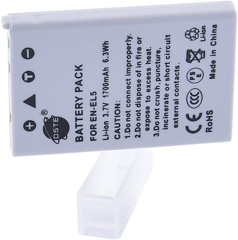 DSTE Replacement for 2X EN-EL5 Li-ion Battery Compatible Nikon Coolpix P530 P5000 P5100 7900 P6000 3700 4200 5200 5900 P80 P90 P100 P500 P510 P520