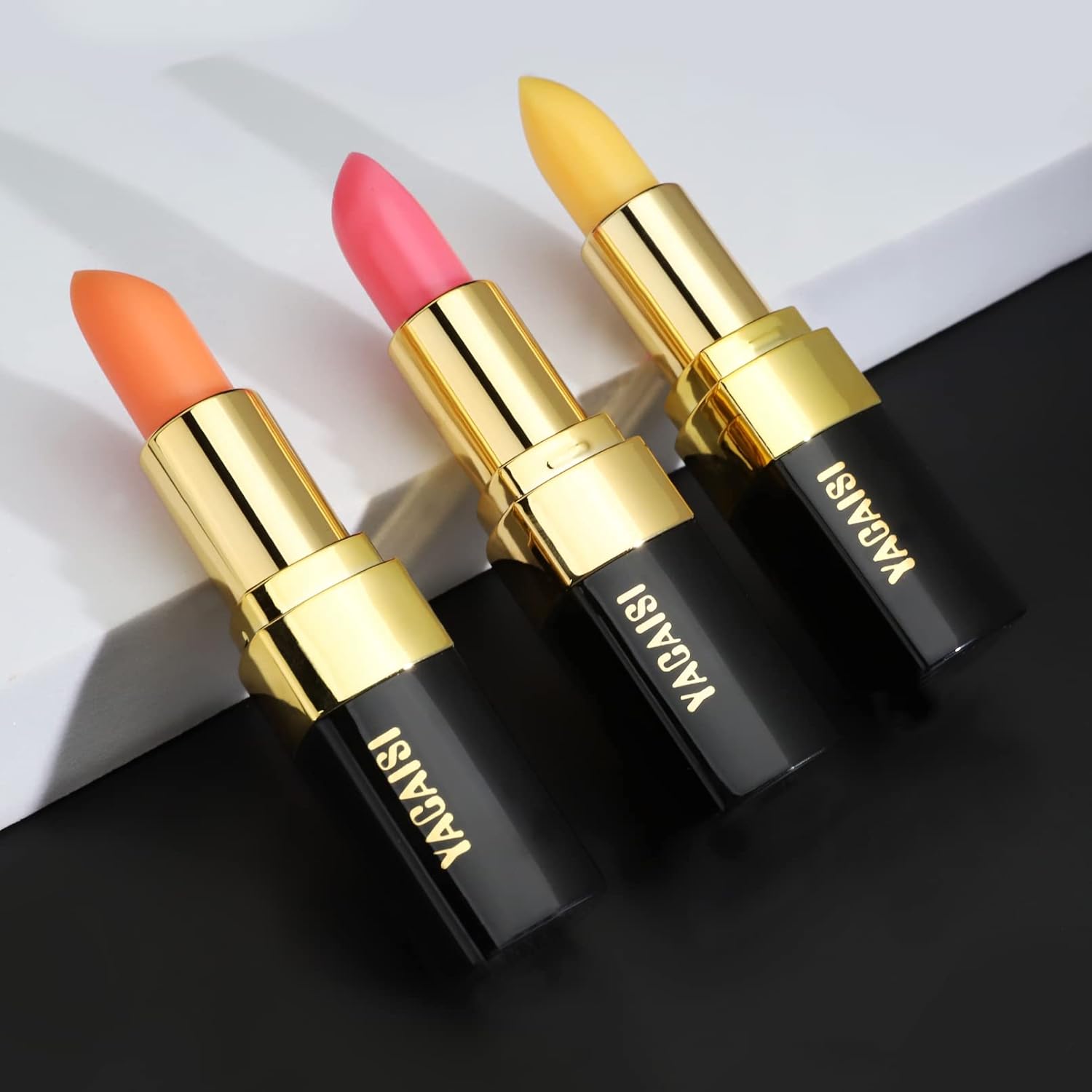 Yeweian Lápiz labial que cambia de color zanahoria, brillo labial hidratante natural, bálsamo labial coreano, cuidado de labios de larga duración,