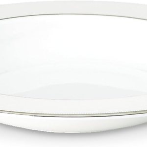 Lenox Opal Innocence Stripe – Cuenco con borde de rayas, 1.20 libras, color blanco Lenox Opal Innocence Stripe – Cuenco con borde de rayas, 1.20 libras, color blanco