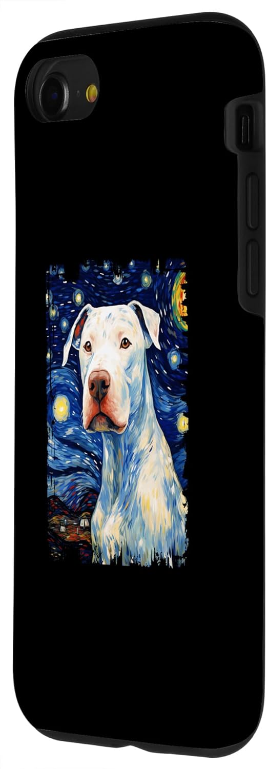 iPhone SE (2020)  7  8 Dogo Argentino Dog Starry Night Painting Dog Mom Dad Case