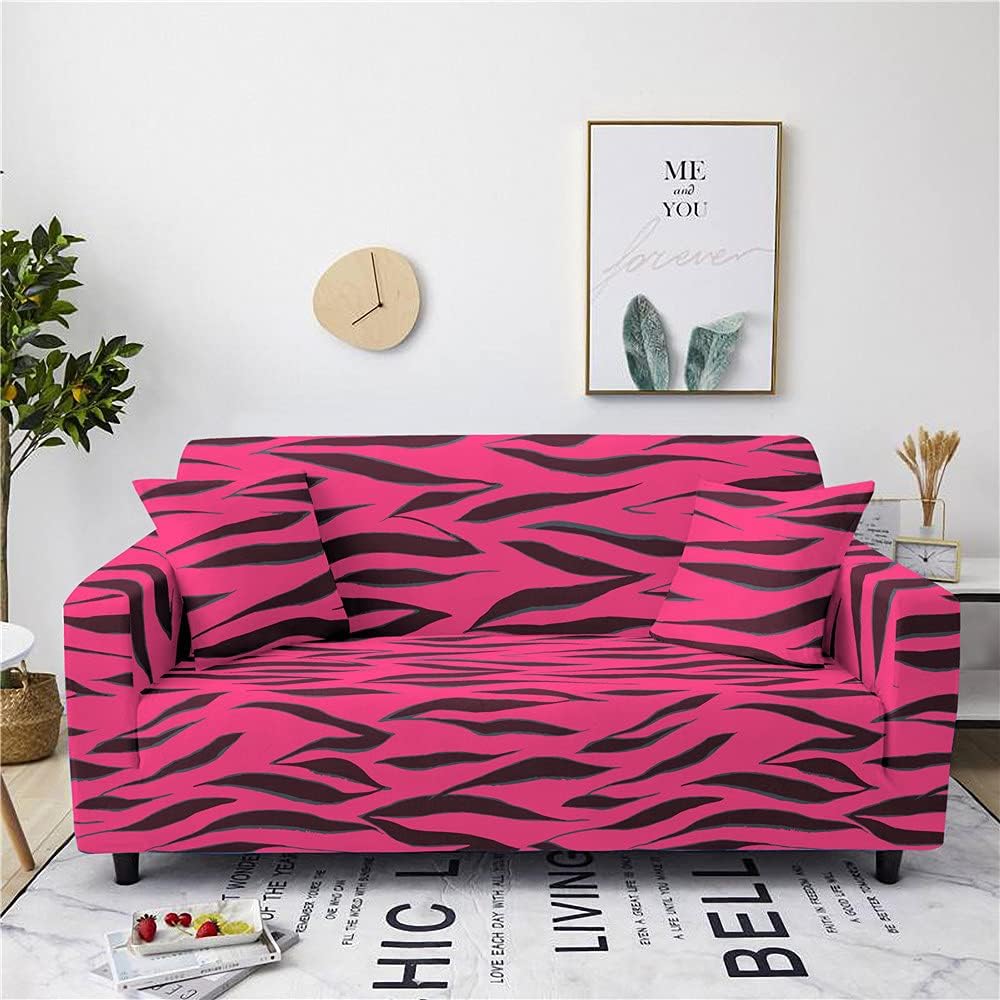 ASOZDCD – Fundas de sofá de alta elasticidad de 1, 2, 3, 4 plazas, estampado de leopardo, funda universal para sofá, silla, decoración del hogar 3983