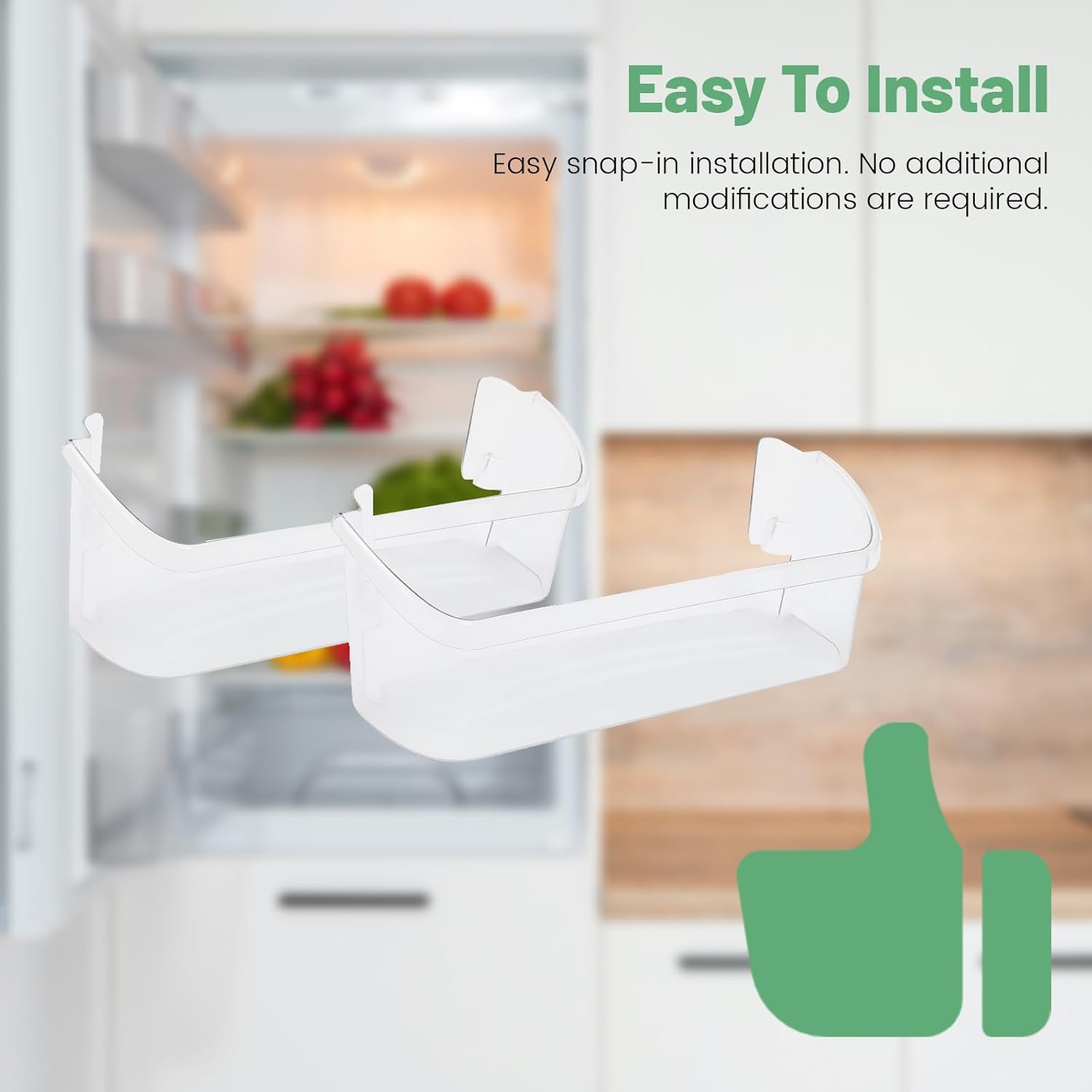 HECASA Estante de puerta de refrigerador compatible con Frigidaire Refrigerador Reemplazo para 242126602 AP6278233 4547407 PS12364199 EAP12364199