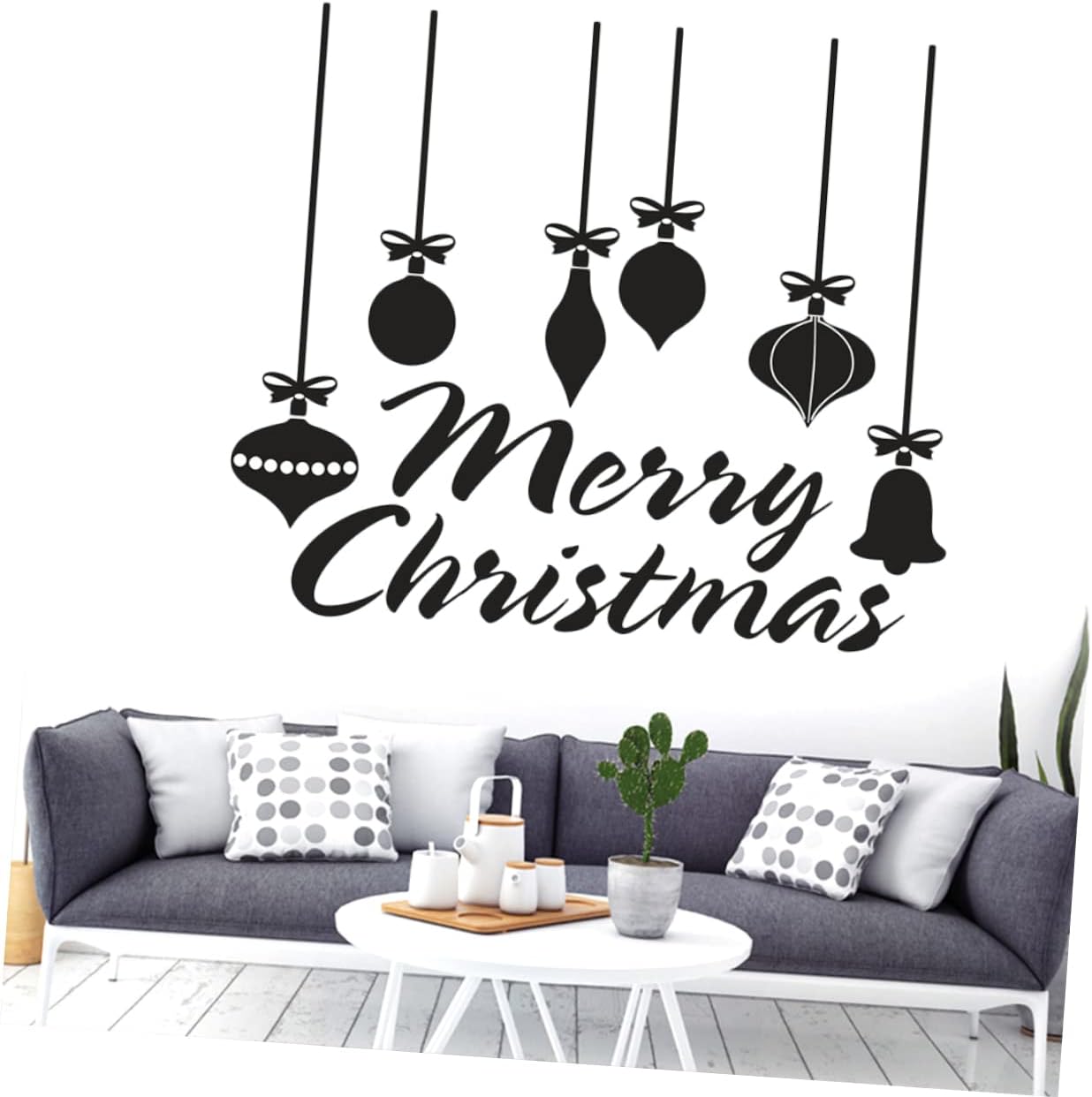 DOITOOL Decoración de vidrio pegatinas extraíbles Pegatinas de vidrio Pegatinas de ventana de Navidad Pegatinas Feliz Navidad Ventana Adhesivo de