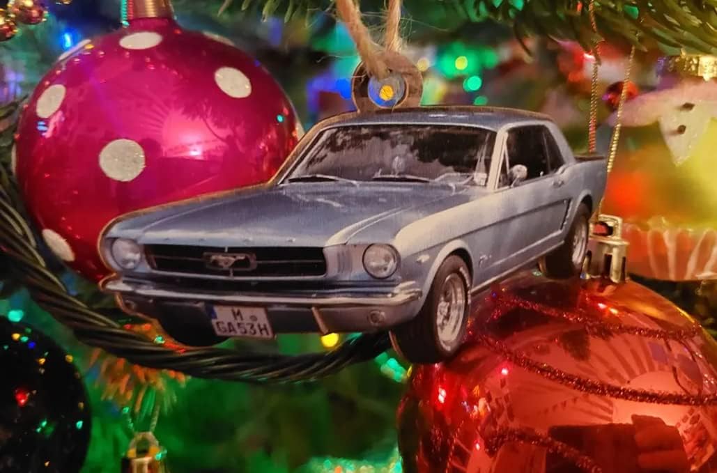 Adorno de Navidad con foto personalizada para los amantes de las carreras de arrastre, 3.5 x 3.5, decoración de árbol de Navidad, cumpleaños de