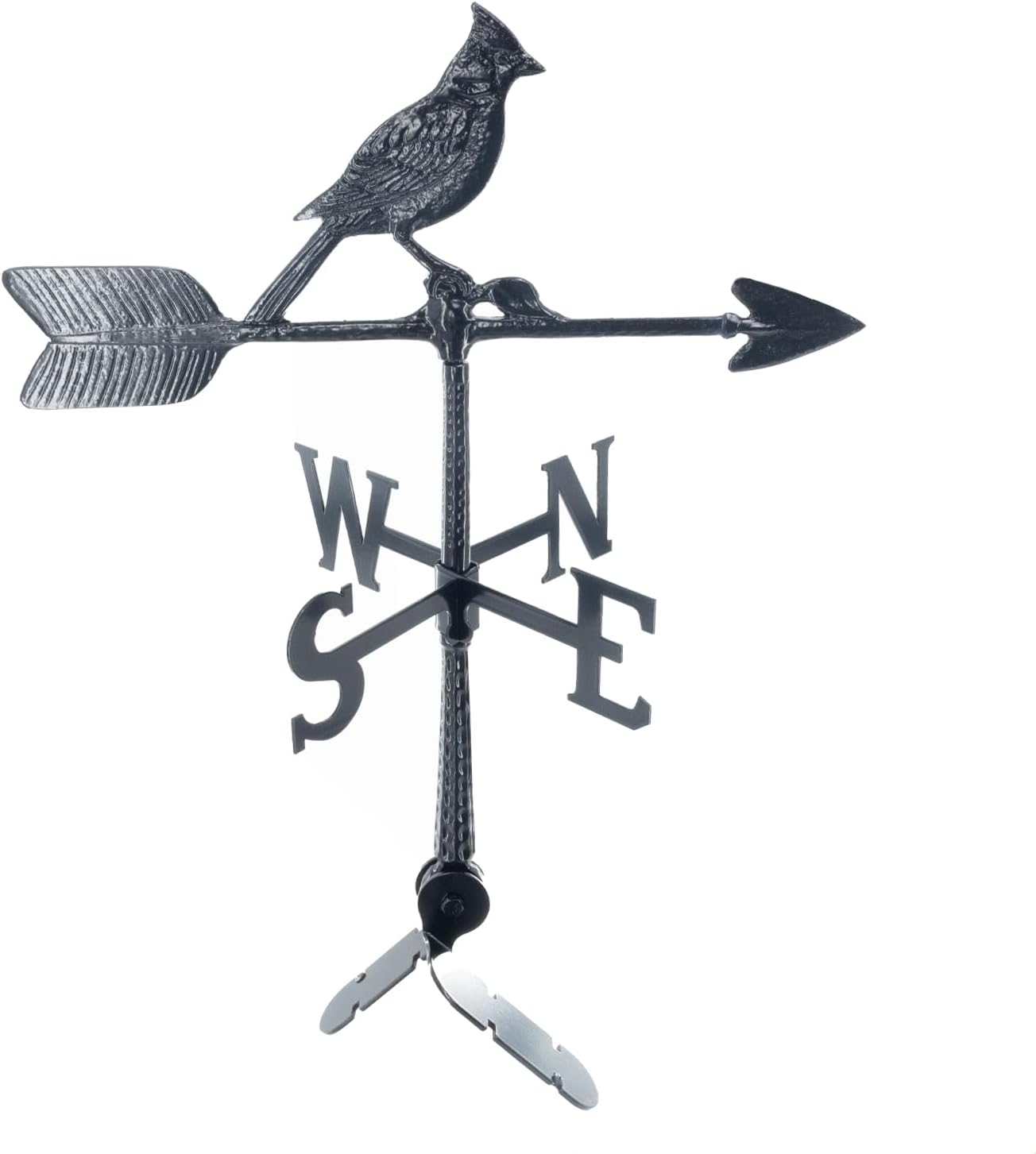 Veleta cardenal de aluminio de 24  – Veleta al aire libre con adorno – Decoración de techo de metal – Montaje incluido (4 a elegir) – Veleta de