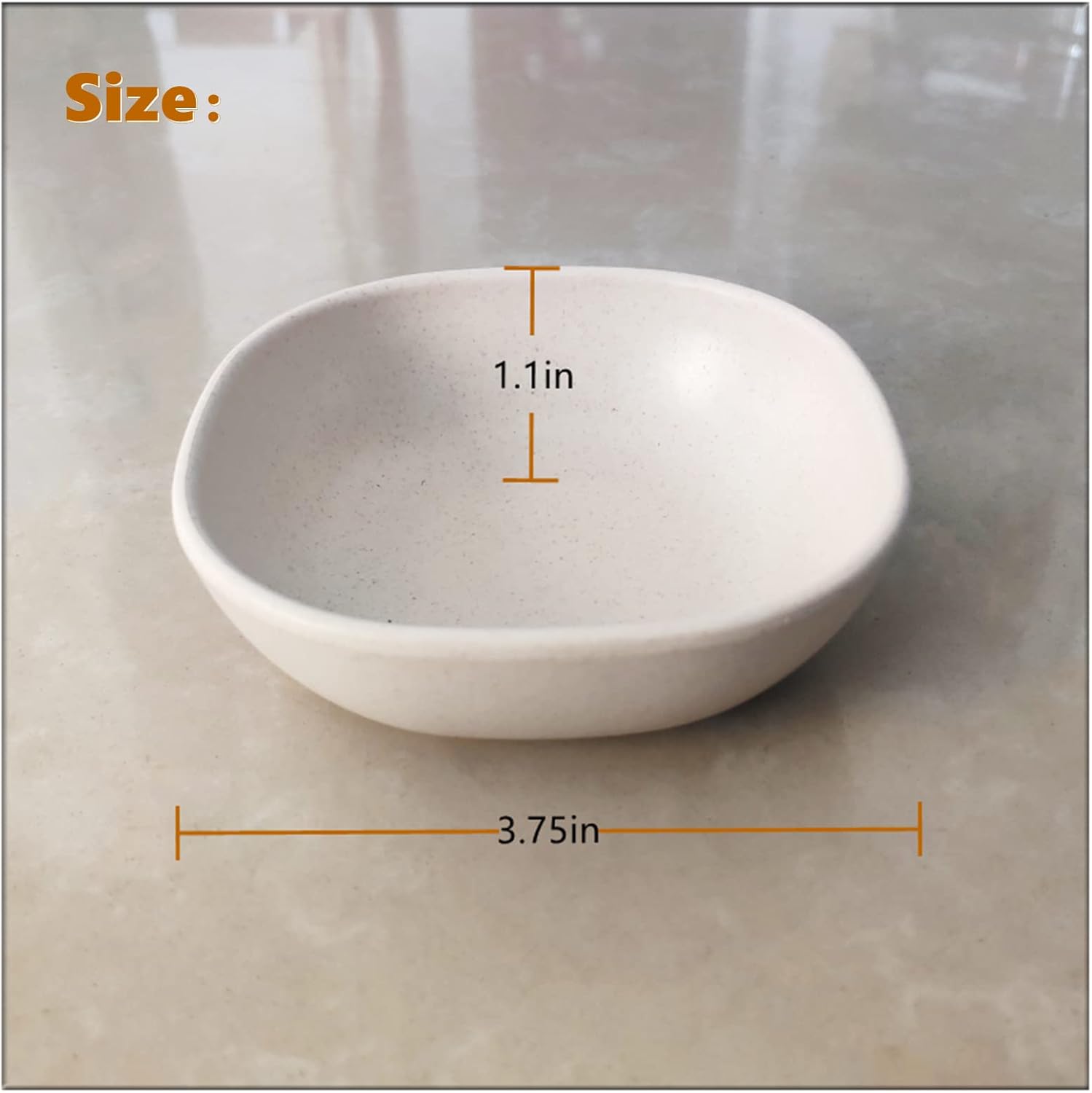 Lomoker Cuencos de fibra de bambú de 4.5 onzas, cuencos pequeños de postre de 3.75 pulgadas, cuencos de aperitivos, cuencos de preparación, tazas de