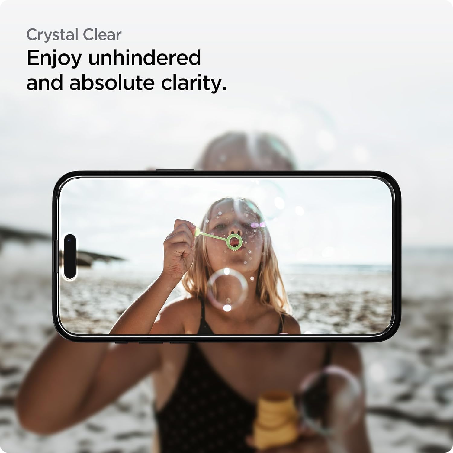 Spigen Protector de pantalla de vidrio templado GlasTR AlignMaster diseñado para iPhone 15, protección de borde a borde 2 unidades
