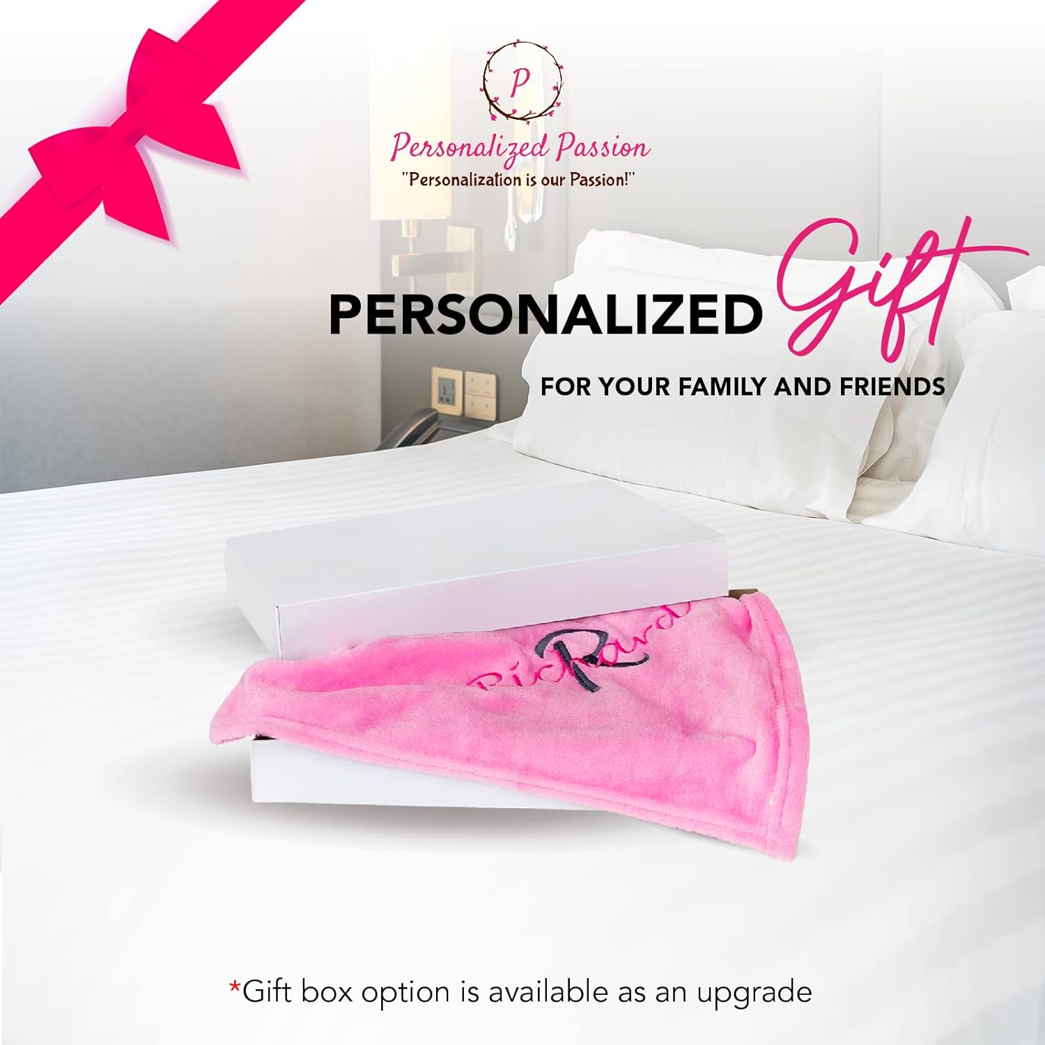 Mantas personalizadas para adultos con nombre bordado, manta personalizada con monograma para él y ella, manta de vellón súper suave y acogedora,