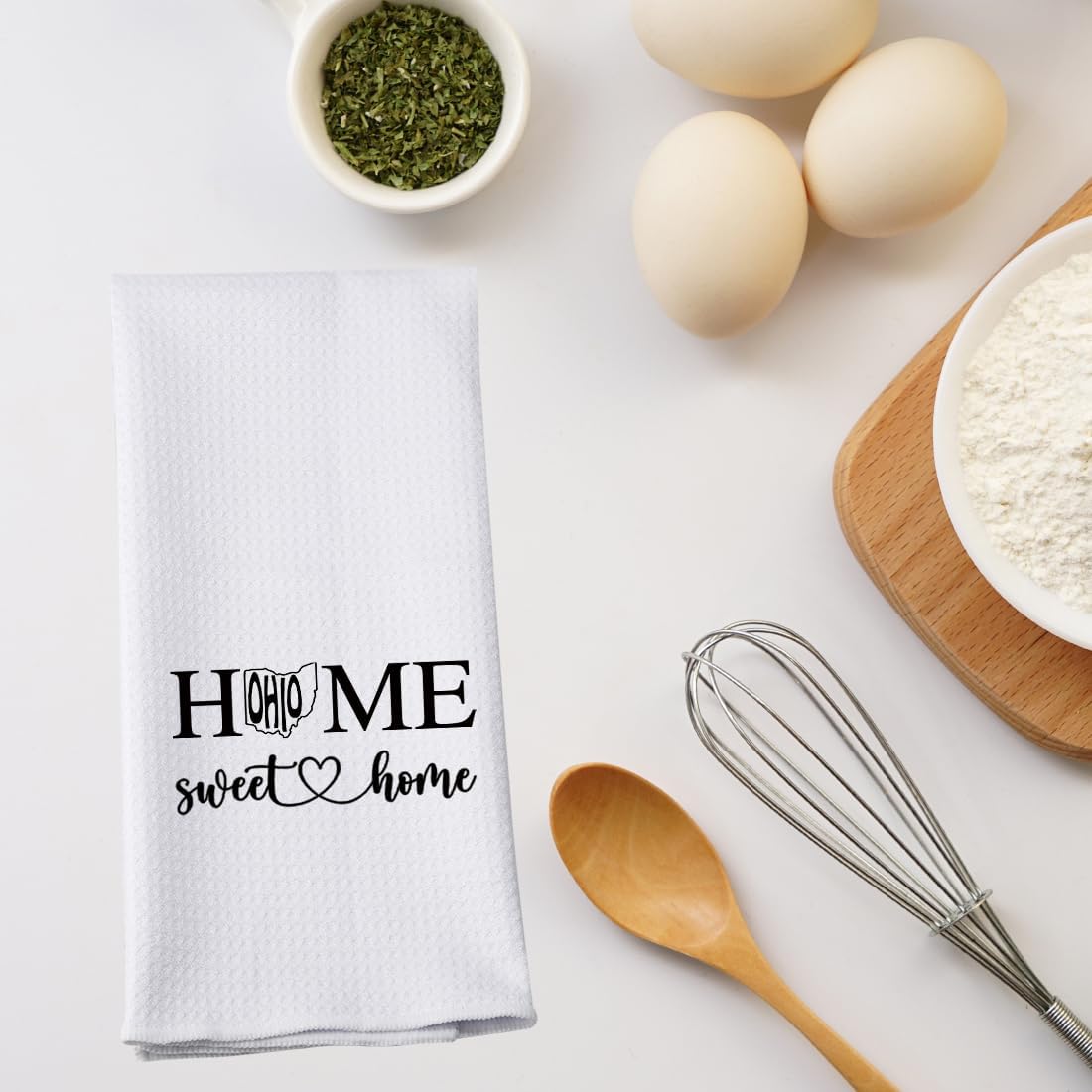 PWHAOO Ohio State – Toalla de cocina para el hogar, dulce hogar, regalo de recuerdo de Ohio, regalo para amantes del estado de Ohio (Sweet Home Ohio
