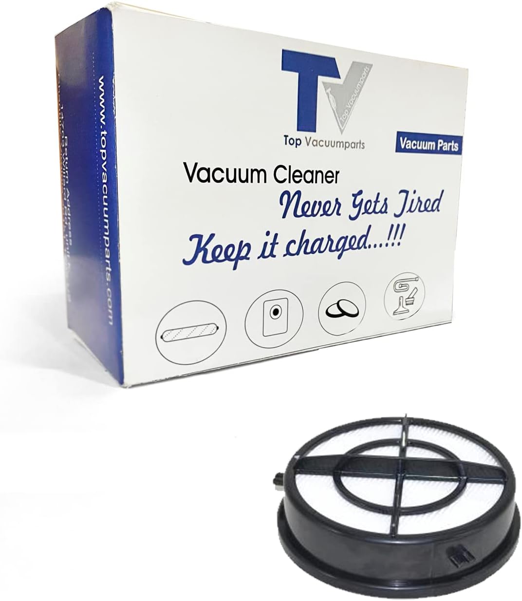 Pieza de repuesto para Bissell Borrador de pelo Turbo Rewind Filtro de motor de poste de vacío funciona con 27909 Ligero, Rebobinado automático del