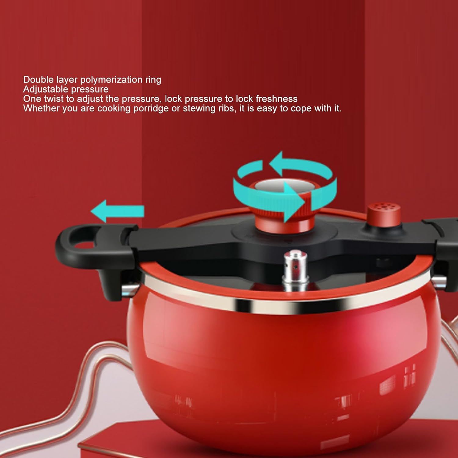 Olla de sopa antiadherente multifuncional de 7 L, olla a presión para microondas, olla saludable para estufa de gas, herramienta de cocina universal