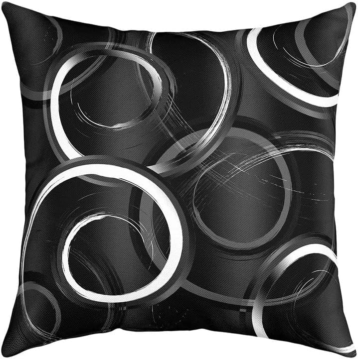 Feelyou Juego de 4 fundas de cojín geométricas para sofá, cama, fundas de cojín decorativas con círculos geométricos, rellenos de almohada de arte