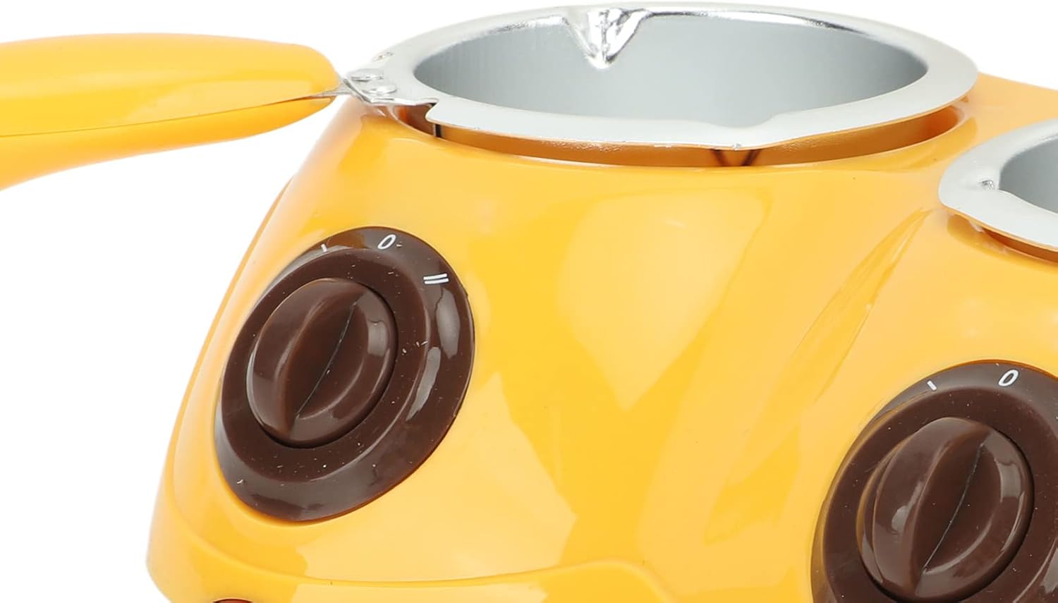 Olla para derretir chocolate, fondue de chocolate eléctrico portátil simple para mantequilla (amarillo)