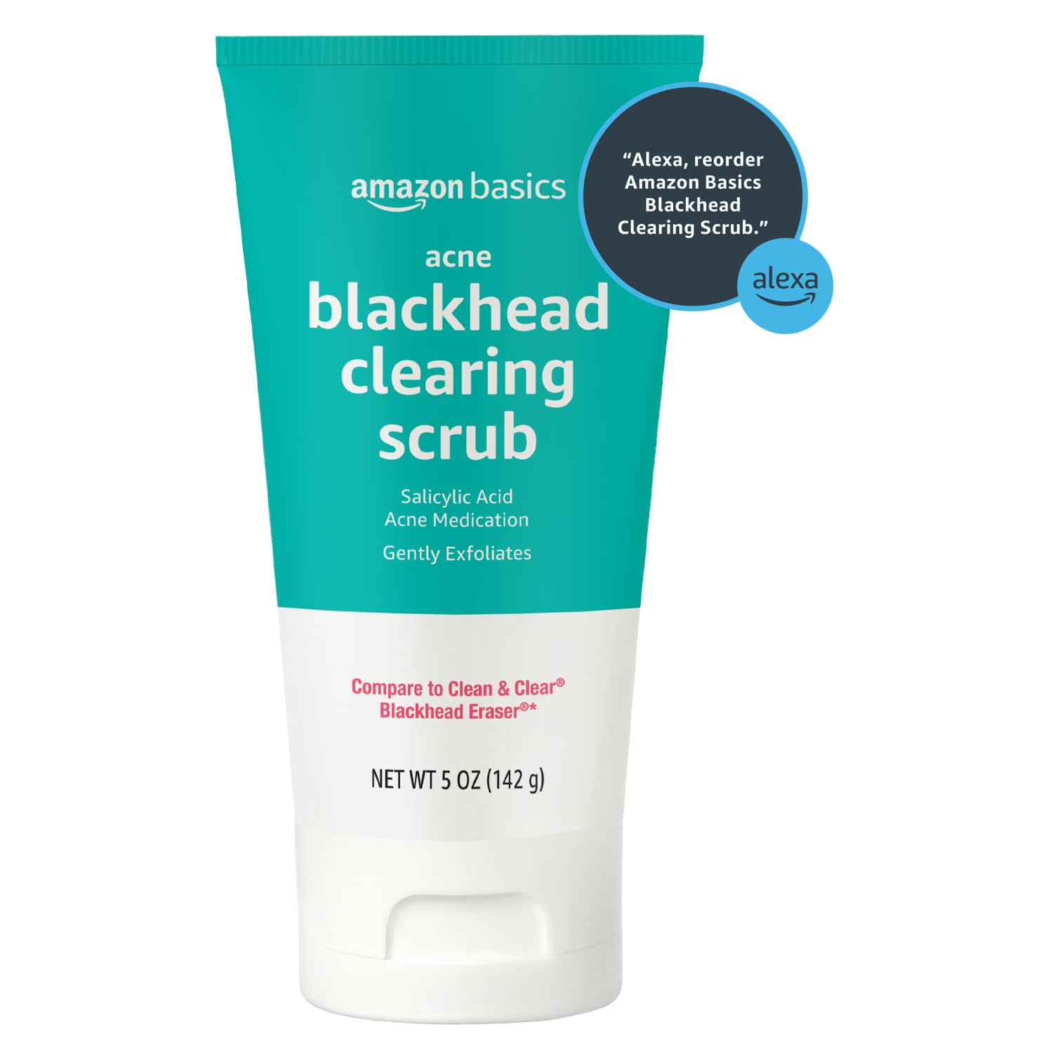Tienda Basics Exfoliante limpiador de puntos negros de ácido salicílico, sin perfume, 5 onzas, paquete de 2