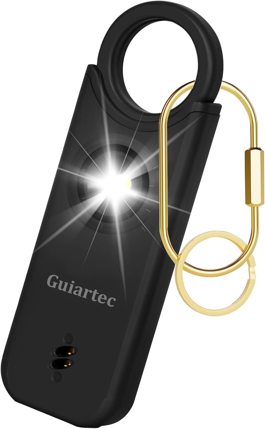 Alarma de seguridad personal recargable para mujeres, llavero de autodefensa de 135 dB con luz estroboscópica LED, dispositivos de seguridad de