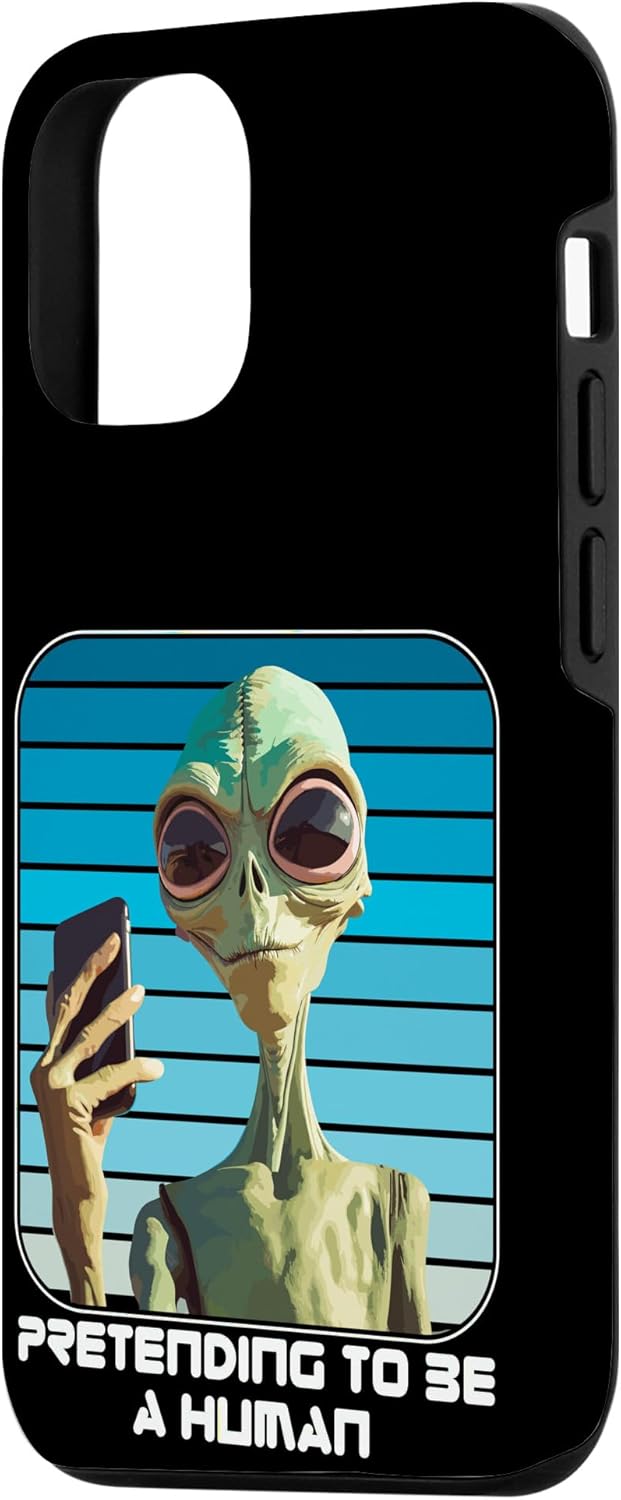 iPhone 14 Pro Alien Pretending To Be A Human Halloween Women, Men, Kids Case