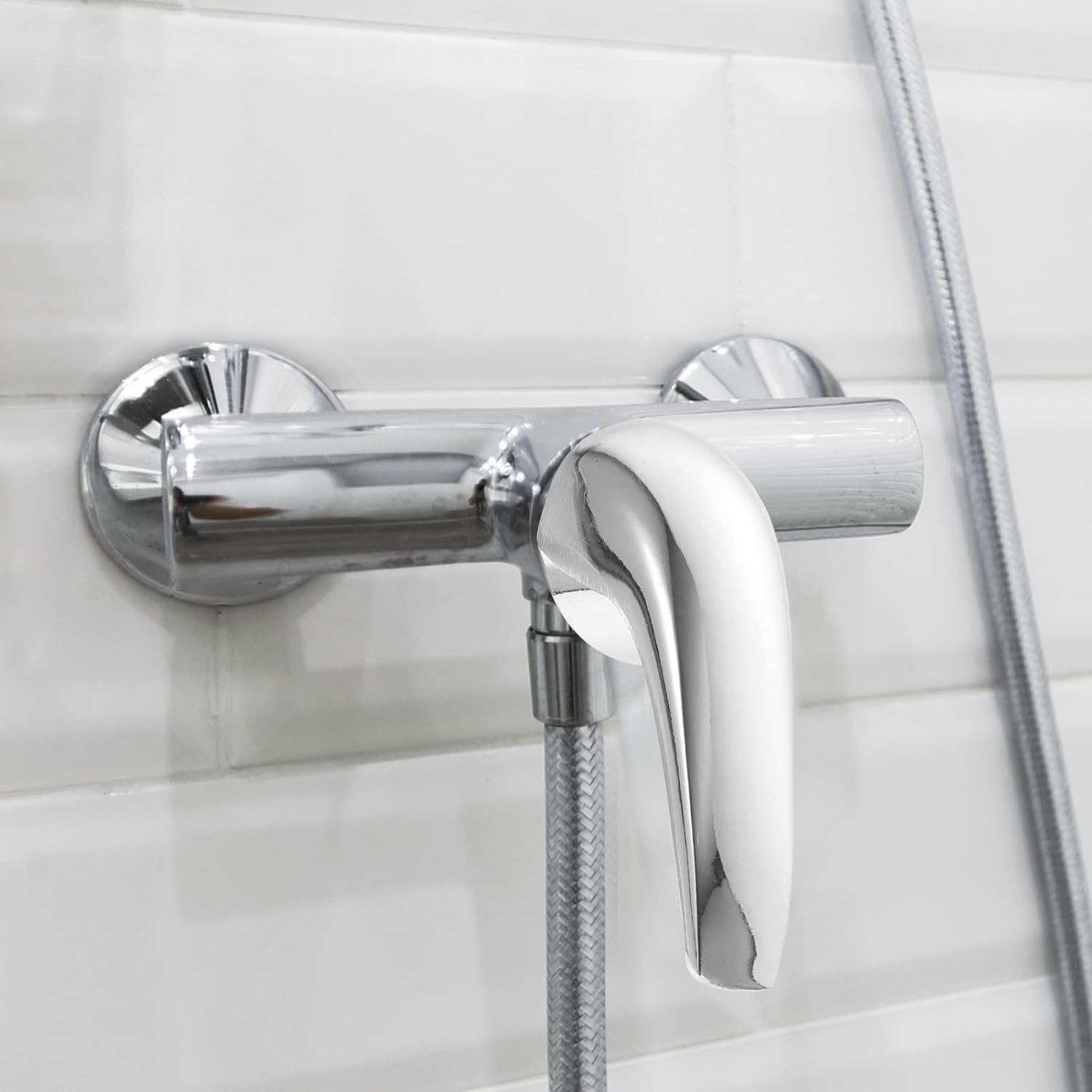 DOITOOL 5 piezas de manija de palanca de metal de repuesto para grifo de ducha de agua caliente y fría para baño, bañera, grifo de lavabo, grifo de