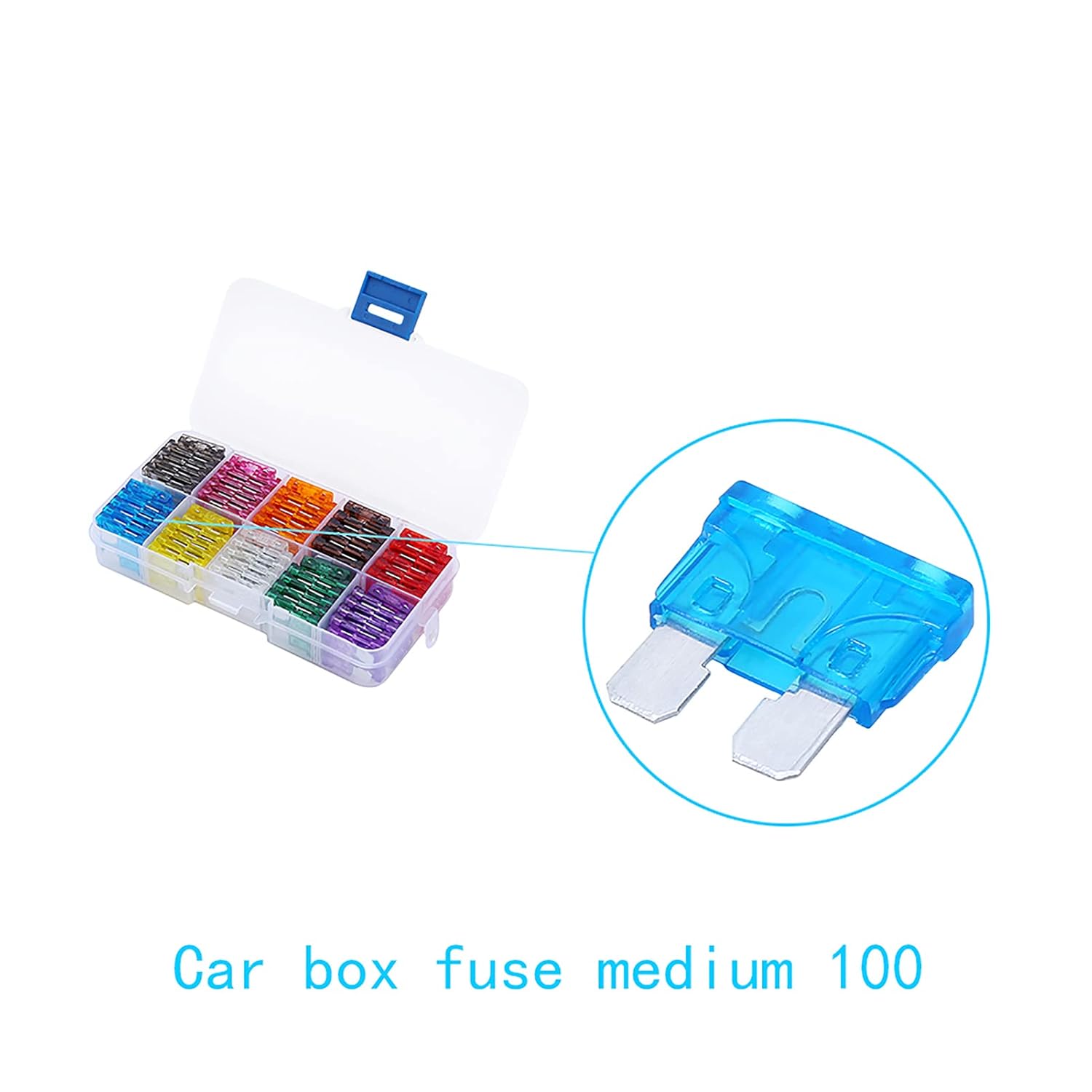100PcsLot Auto Car Medium Blade Surtido para SUV Kit 2A 3A 5A 7.5A 10A 15A 20A 25, Durable