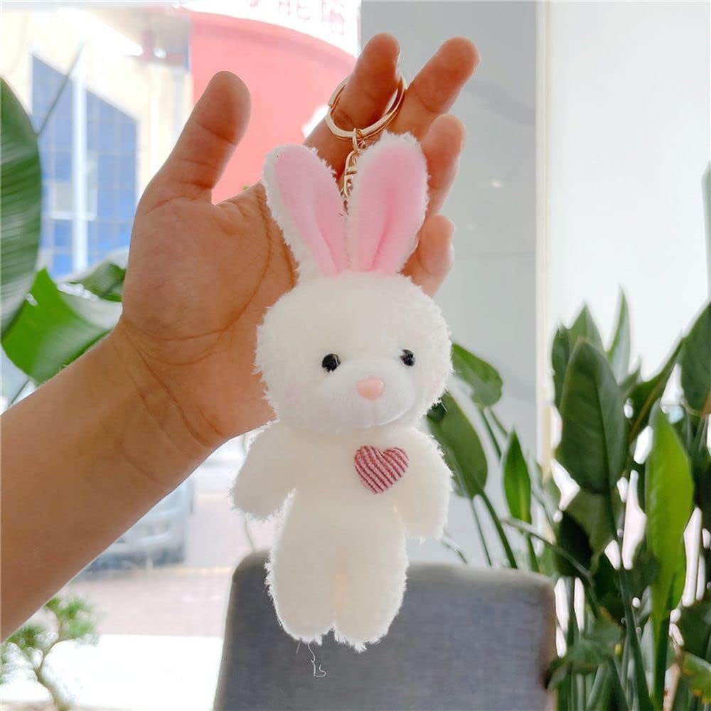 Lindo llavero de osos de peluche, pequeño oso de peluche suave, llavero de animales de peluche esponjosos, regalo para niñas y mujeres (oso marrón)
