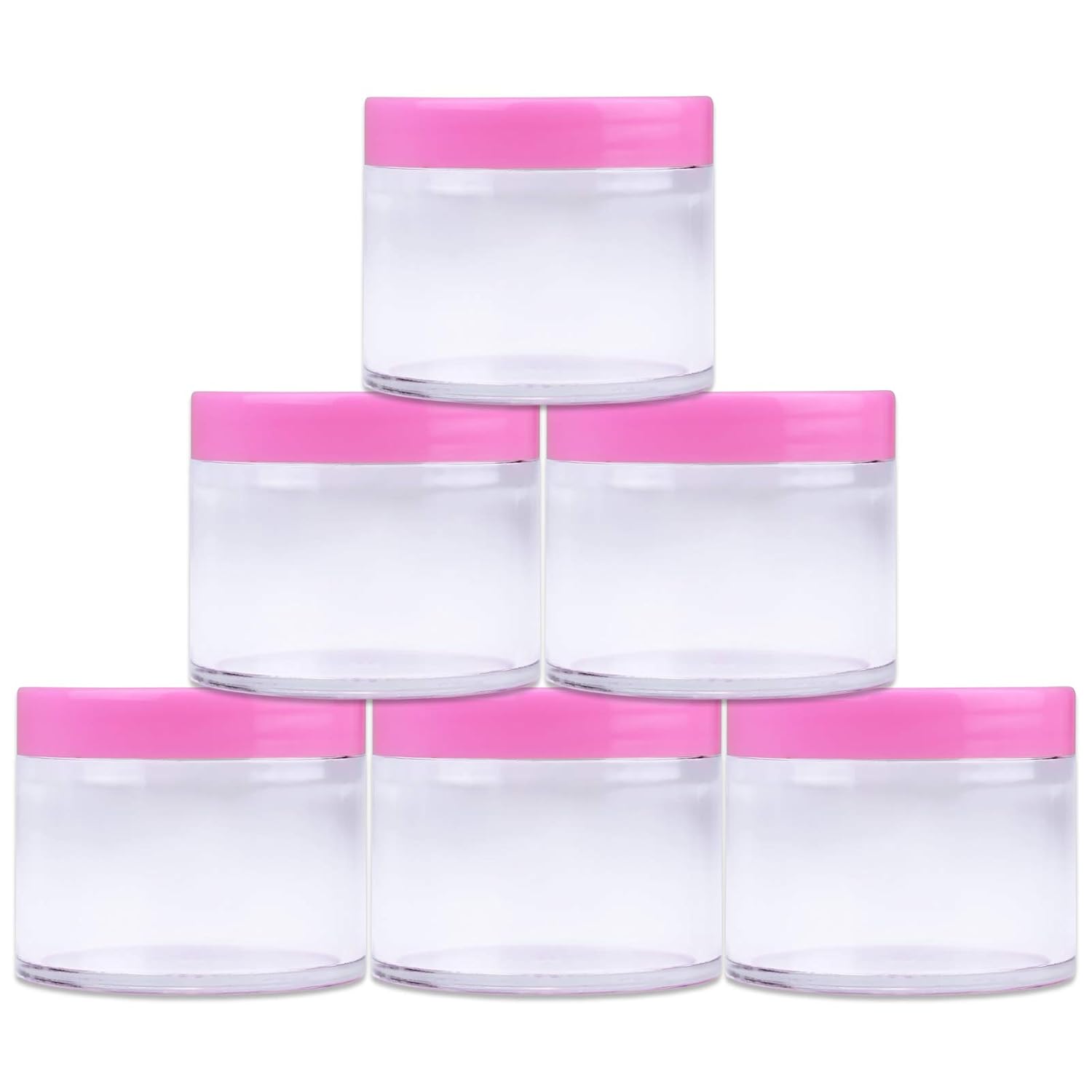 Beauticom – Contenedor de primera calidad, redondo, transparente, a prueba de fugas (2 onzas). Recipientes plásticos de almacenamiento para viajes,