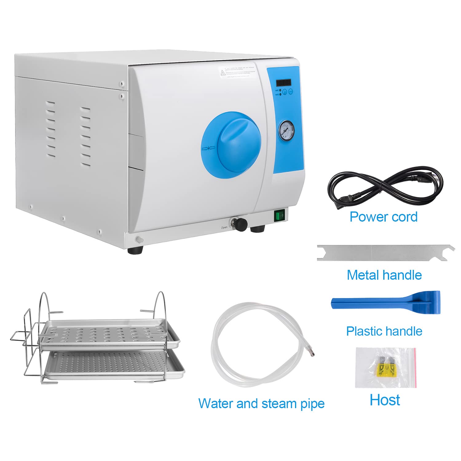 Clase N 18L Esterilizador de vapor semiautomático portátil Esterilizador de autoclave de mesa Esterilizador Digital Pantalla Autoclave Vapor