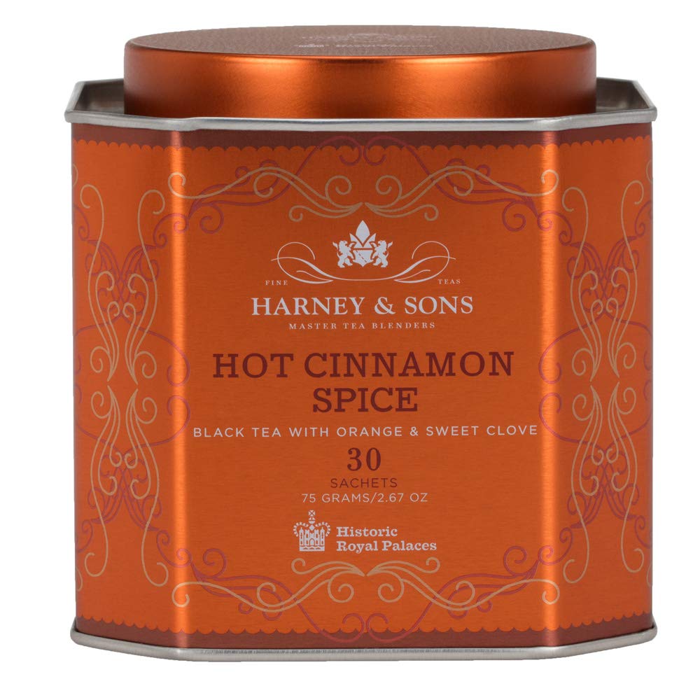 Harney & Sons Lata de té de especias de canela caliente + té negro de París