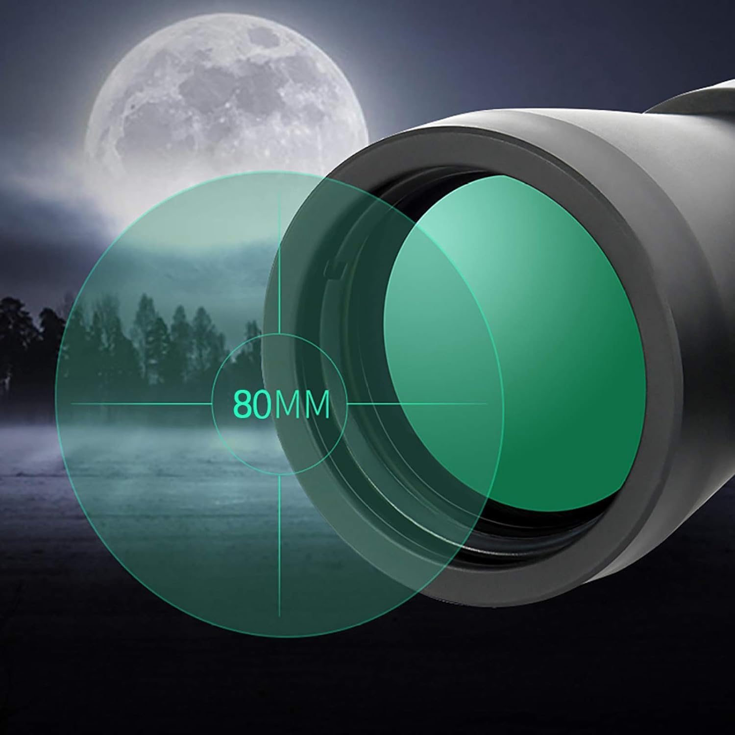 Pequeños telescopios para adultos 80×80 HD potentes prismáticos al aire libre observación de aves telescopio óptico para senderismo al aire libre
