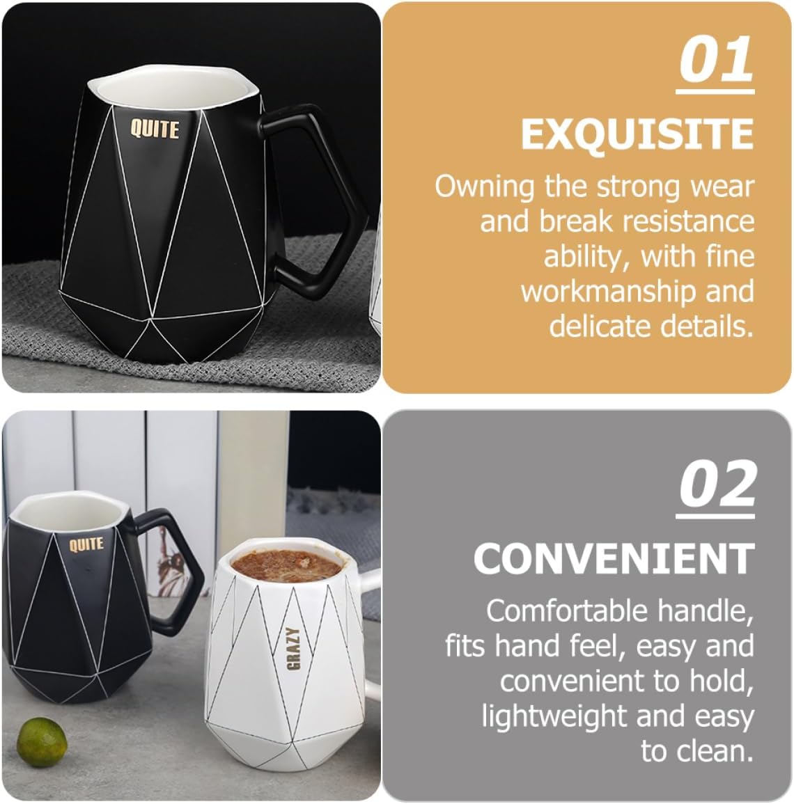 HOMSFOU Mug Ceramic To Go Coffee Cups with Lids Porcelain Tea Cup Porcelain Coffee Cup Cappuccino Cup Drinking Glasses with Lids Vasos Con Tapas