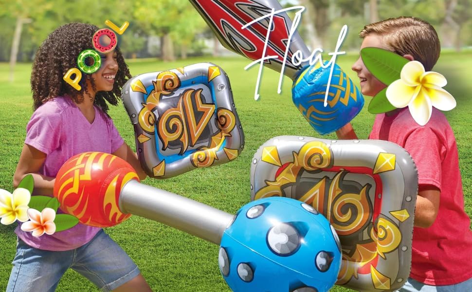 Mega Warrior Battle Pack – Espada inflable, multicolor, para niños de 5 años en adelante, unisex
