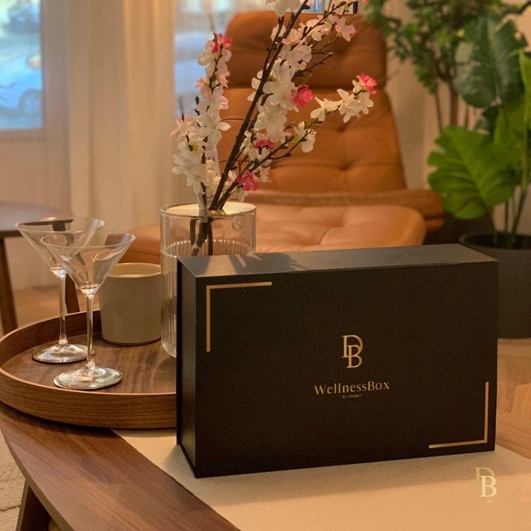 DINBER Wellness Box – 12 cestas de regalo de spa para mujeres, regalo amoroso para cumpleaños, mejor amiga, recupérate pronto. Vela perfumada de