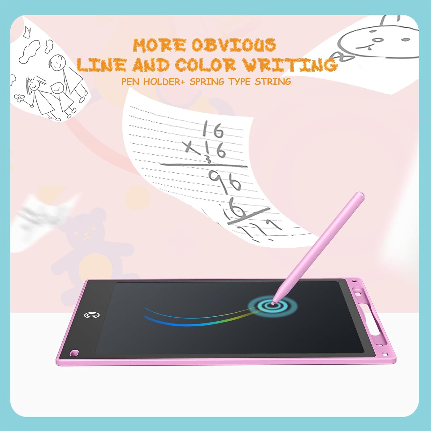 Dirrelo LCD Writing Tablet for Kids, Toddler Toys Drawing Tablet Doodle Board 3 Pack 10inch Drawing Writing Tablet Pad, Girls Boys Birthday Gifts