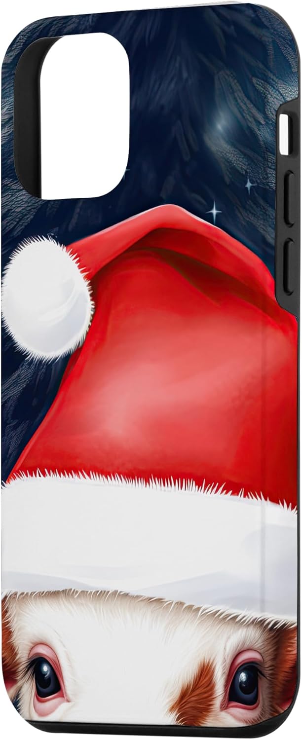 iPhone 12 mini Funny Santa Claus Pig in Forest Cute Christmas Illustration Case