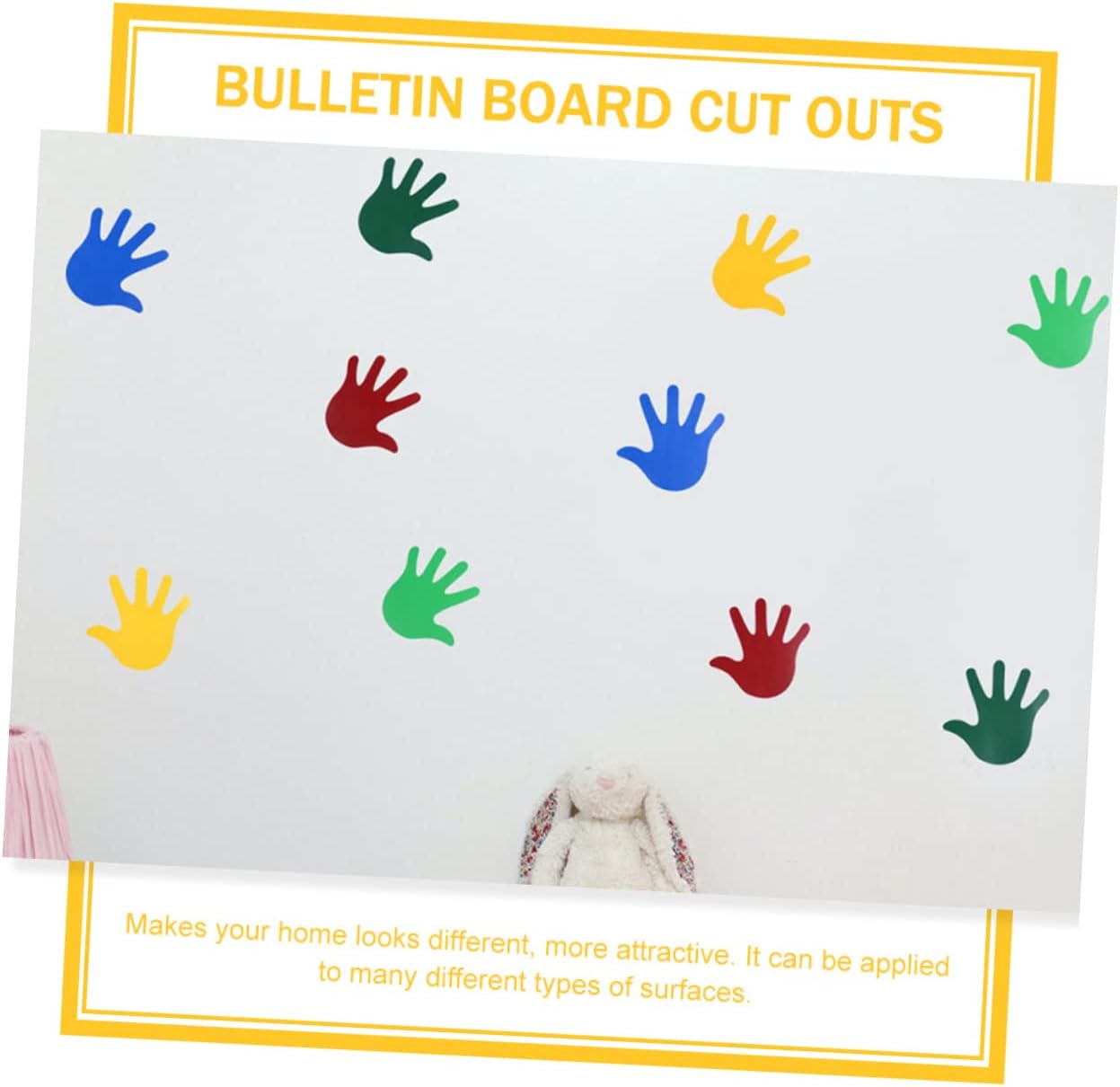 Totority 30 pares de calcomanías de pared para bebé, calcomanías de dibujos animados para niños, calcomanías de huellas para piso, calcomanías para