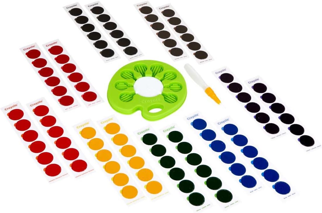 Crayola Juego de pintura de acuarela, paleta de pintura para reventar y pintar, pinturas lavables para niños, regalo (paquete de 2)
