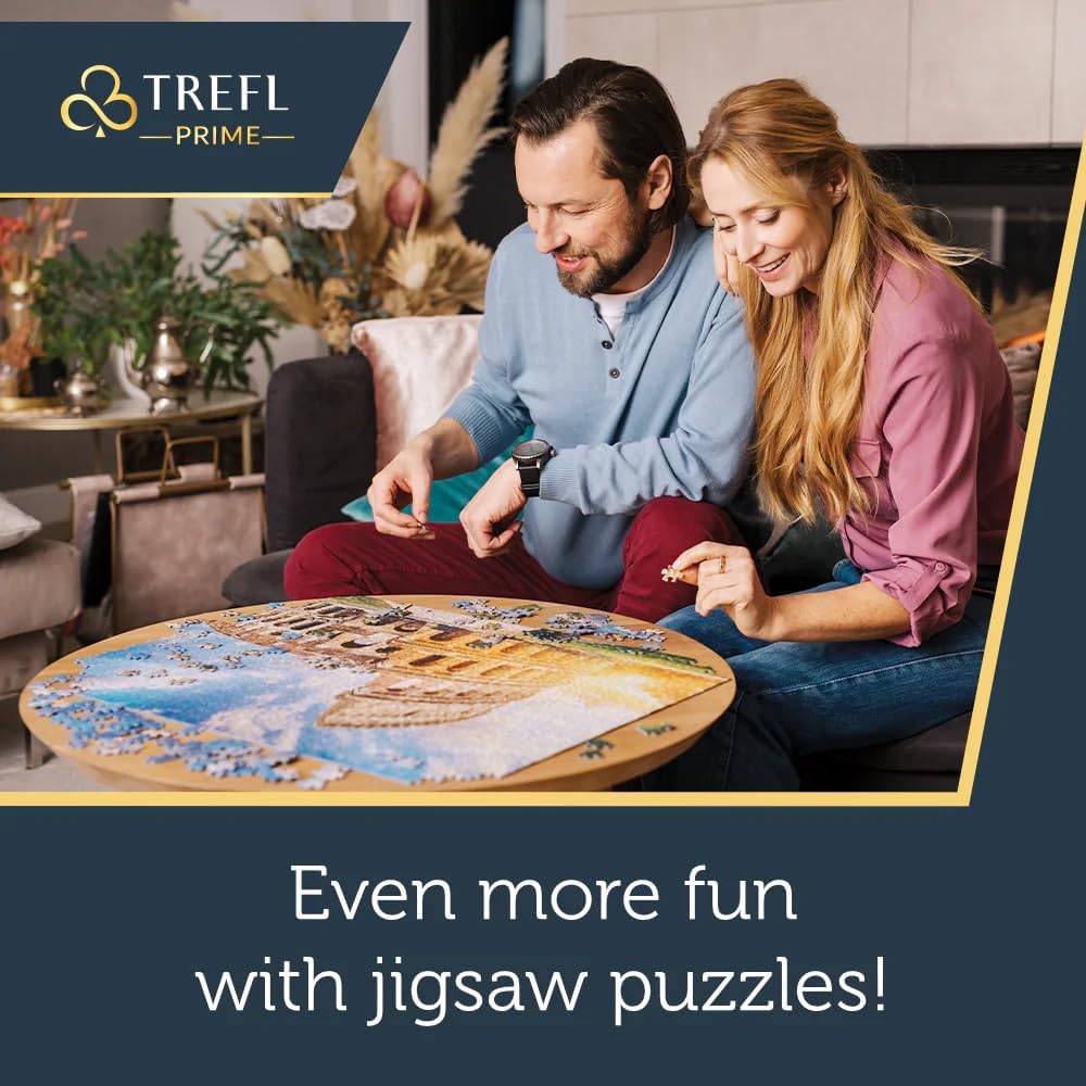Trefl Rompecabezas de 1000 piezas Prime – Yoga, gatos y café tranquilidad