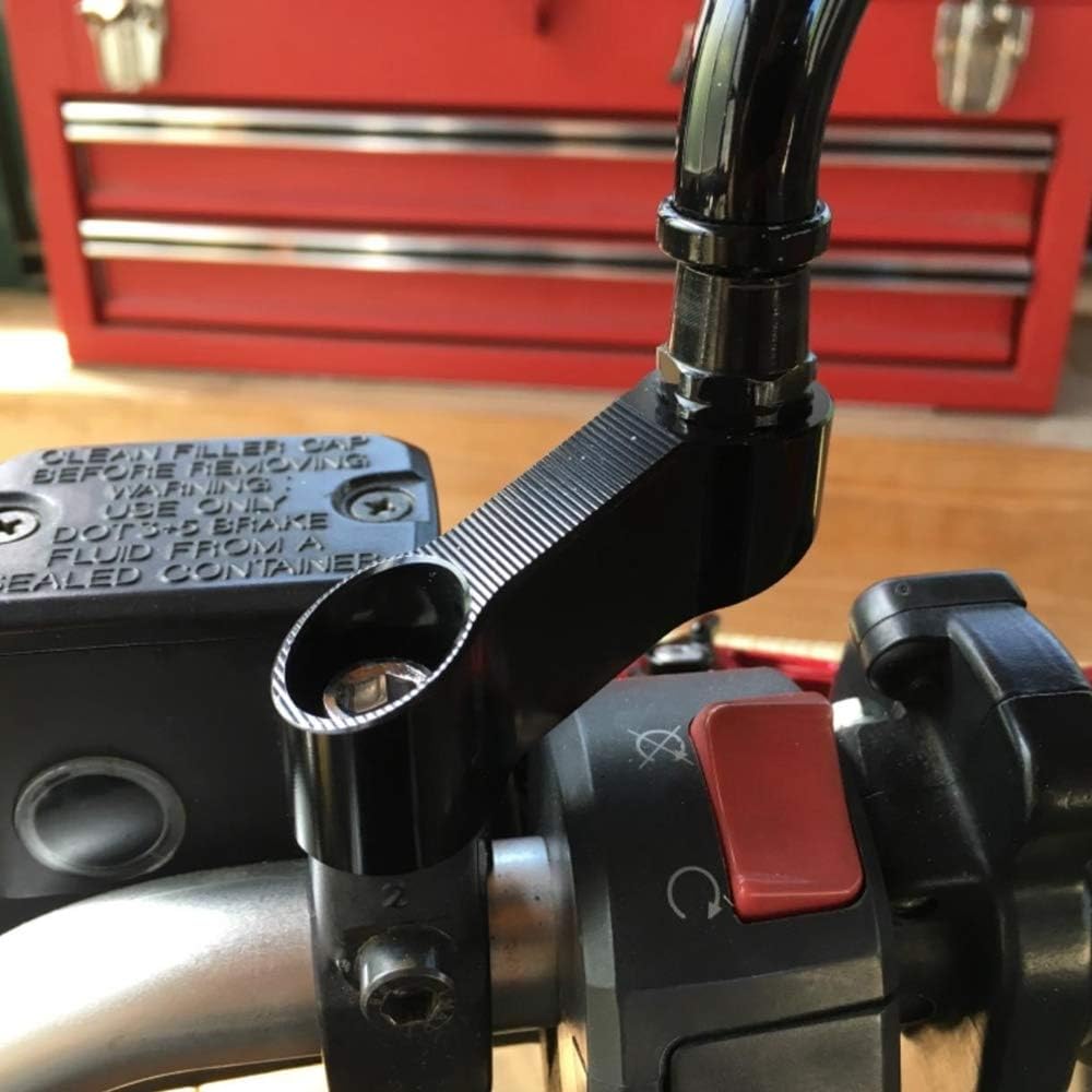 Espejo de bicicleta para motocicleta, elevadores, extensores, adaptadores universales para espejo retrovisor, adaptador de espejo lateral CNC de