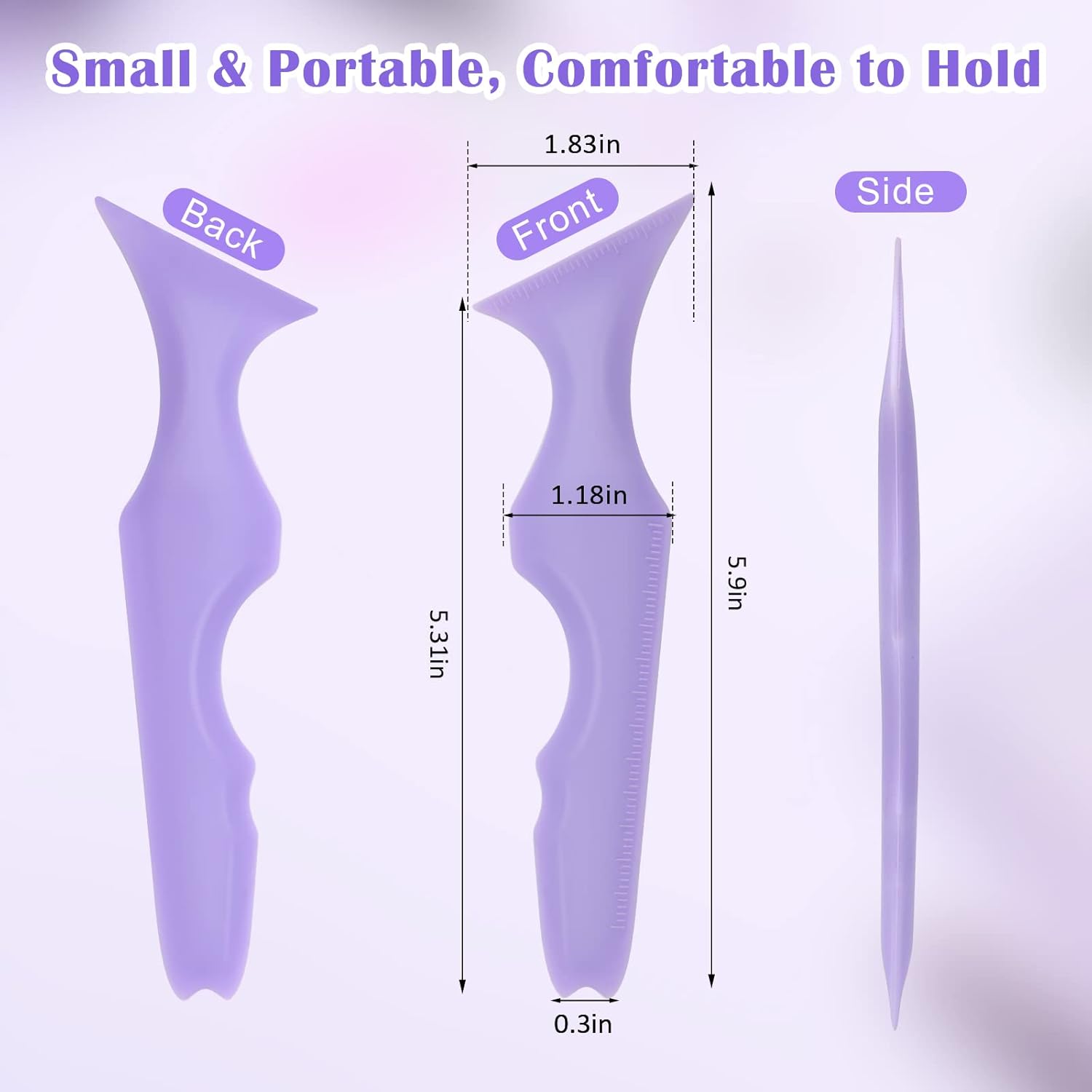 Catcan Plantillas delineador de ojos 5 en 1 para ojos, herramienta multifuncional delineador de ojos, herramienta reutilizable de silicona para