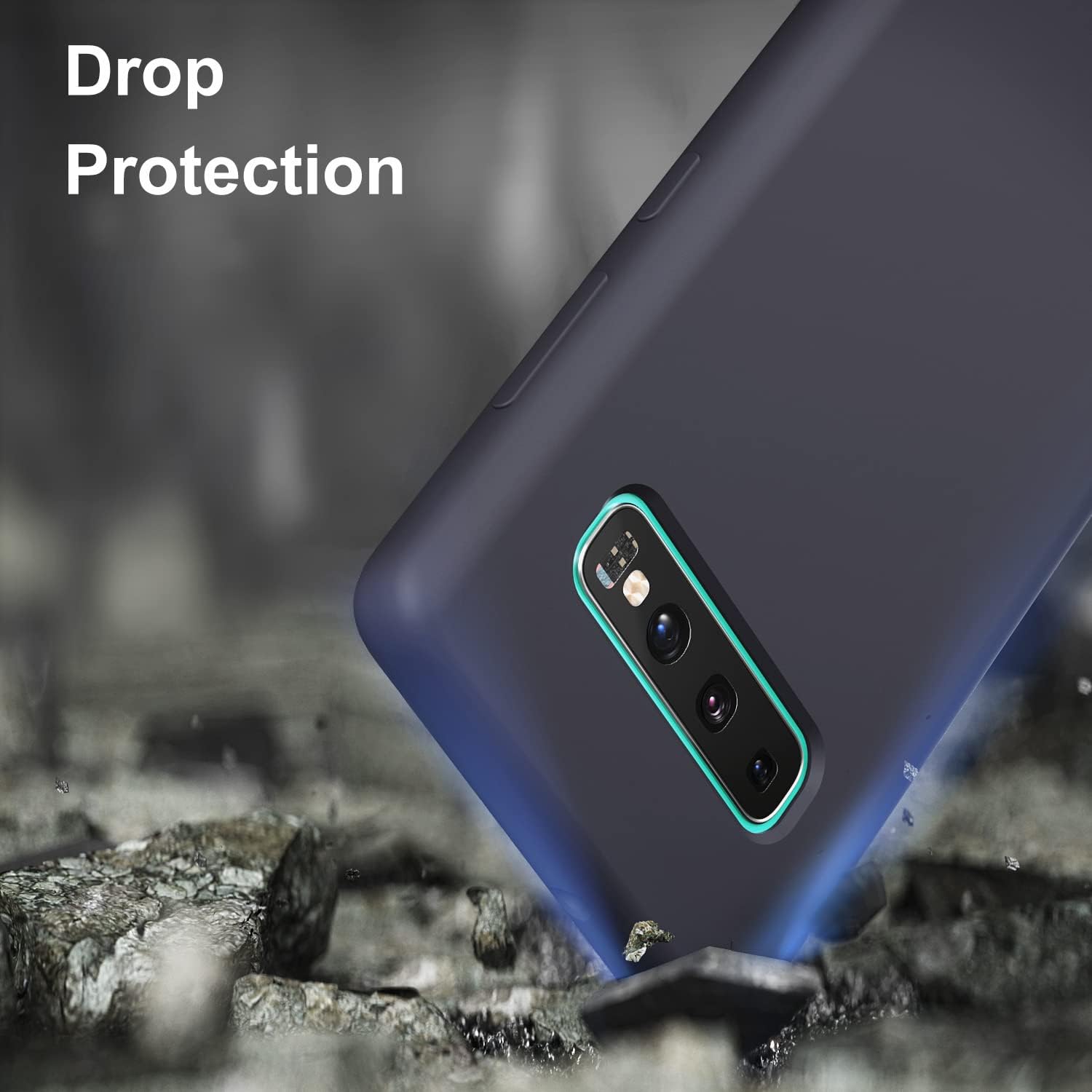 E Segoi Funda Samsung Galaxy S10 Plus de 6.4 pulgadas, S10+ de gel de silicona líquida a prueba de golpes, funda de tela de microfibra suave con