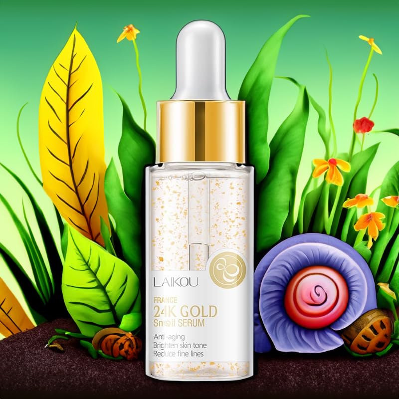 EKHAYA – Suero reparador de mucina de caracol suero hidratante de esencia de mucina de caracol con vitamina C para rejuvenecimiento de la piel,