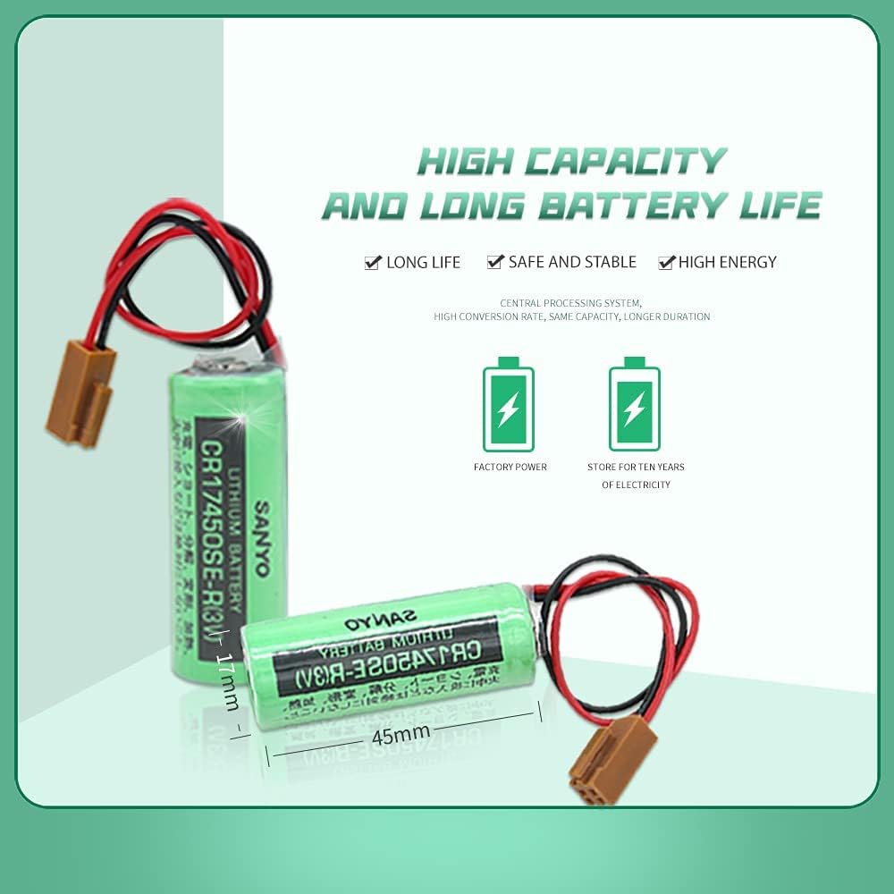 30-Pack 3V 2500mAh PLC Replacement Battery for CR17450SE-R A98L-0031-0012 CR17450-17450, FANUC CNC Series