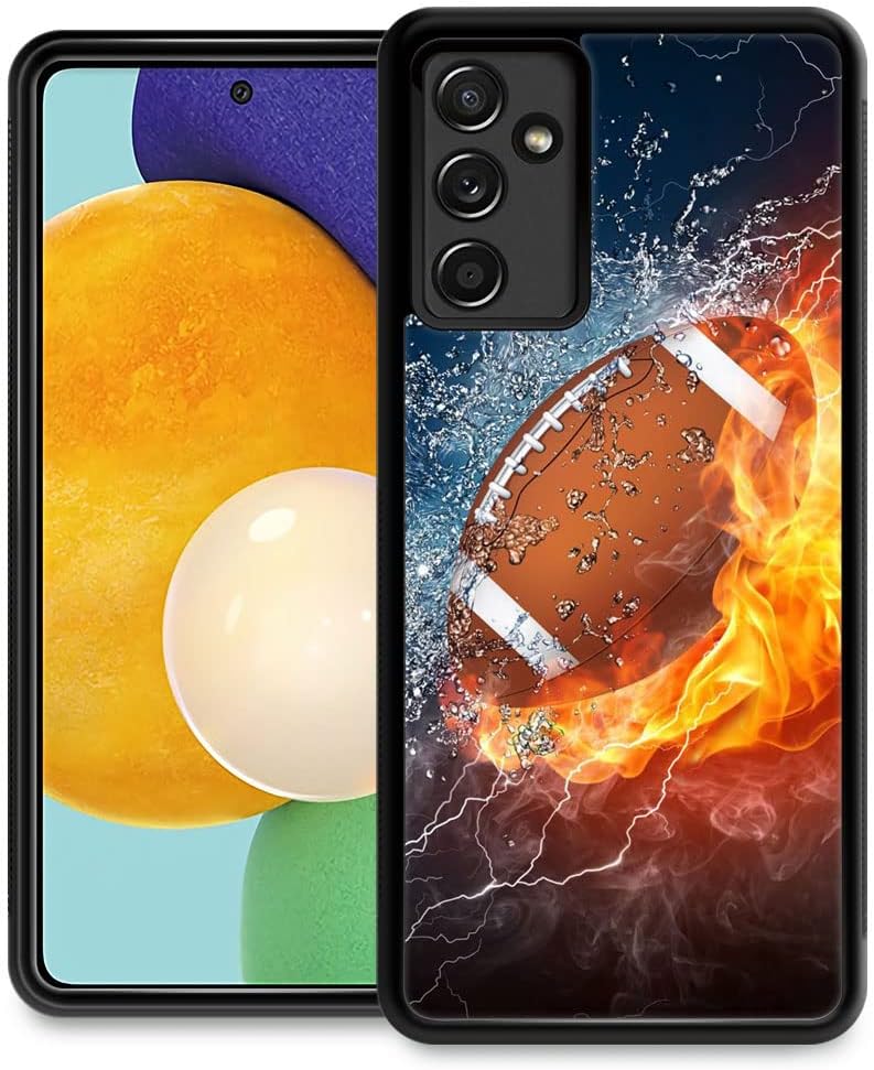 Funda para Samsung Galaxy A14 5G, diseño de patrón de lujo, a prueba de golpes, funda resistente para hombre y mujer-Rugby American Football on
