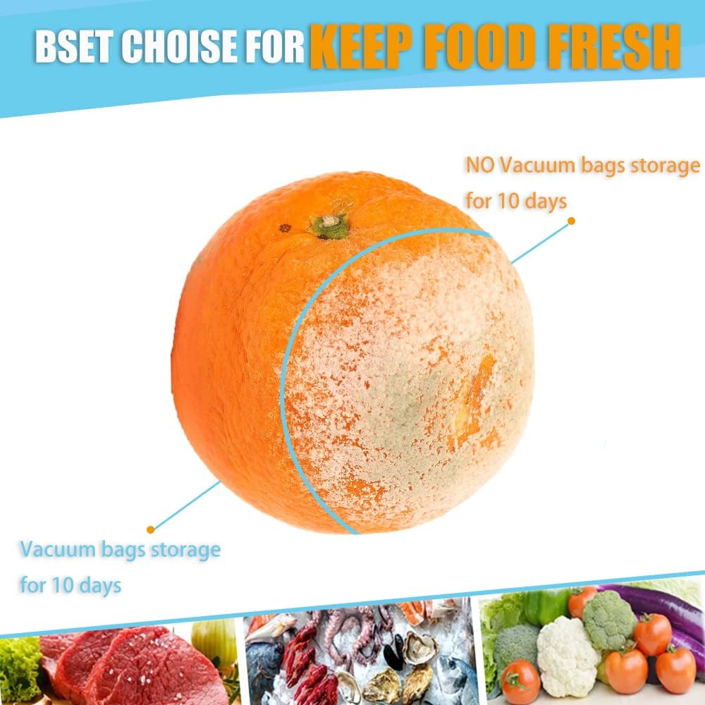 Daarcin Juego de 15 bolsas supergrandes para Sous Vide, bolsas selladoras al vacío reutilizables sin BPA y 2 clips de sellado para almacenamiento de
