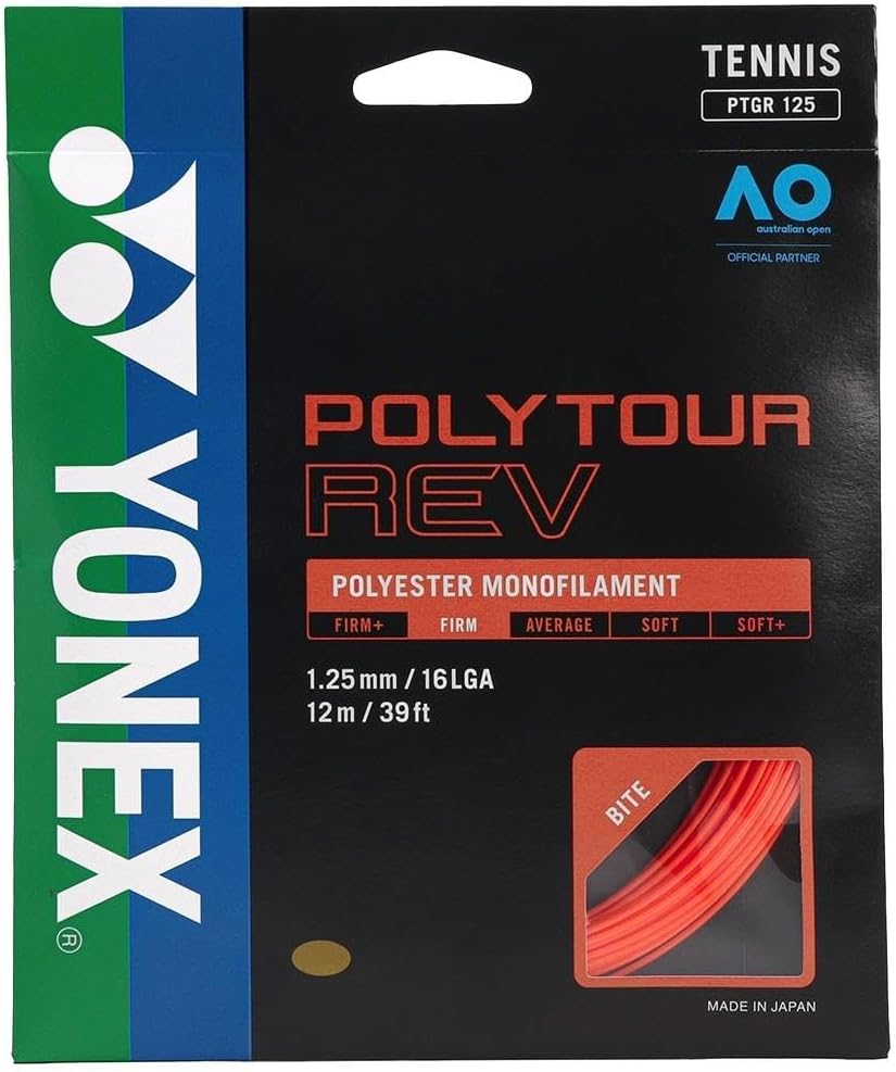 YONEX Poly Tour Rev – Juego de cuerdas de tenis