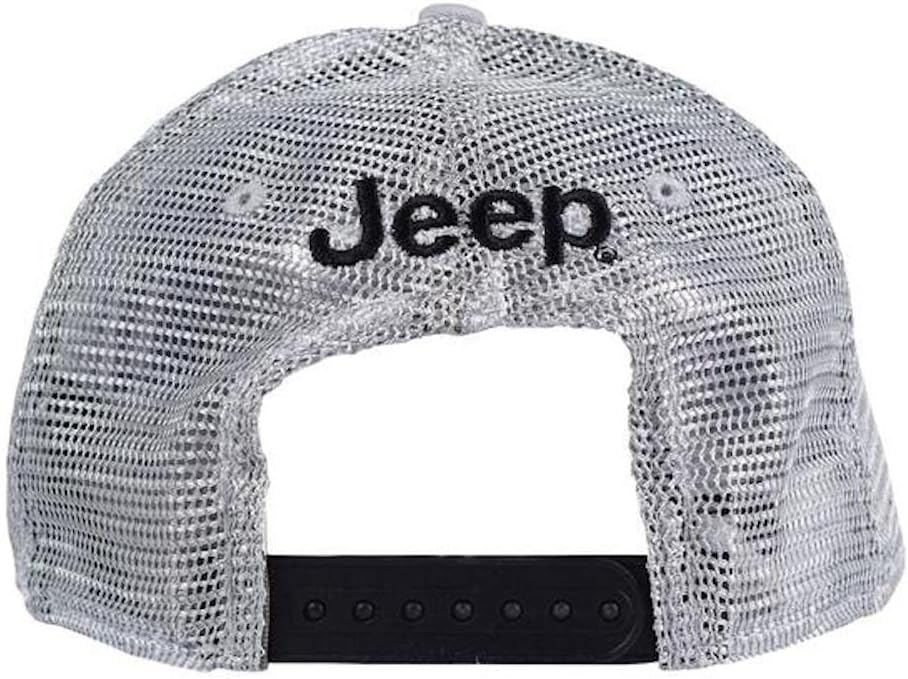 Jeep Sombrero de espalda de malla con apliques de camuflaje frío, Blanco