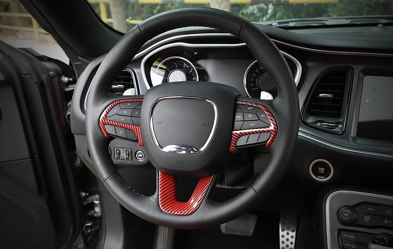 GZXinWei Adhesivo para cubierta de marco interior de fibra de carbono para Dodge Dodge Challenger 2015-2023 Charger 2016-2023