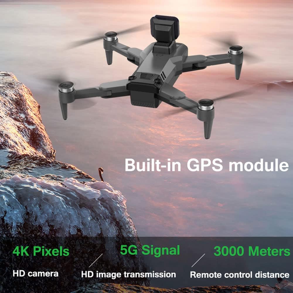 CRAVOURY Doble UAV 5G Motor sin escobillas GPS Drone con posicionamiento de flujo óptico HD 4k Cámara dual Fotografía aérea Ajuste eléctrico Retorno