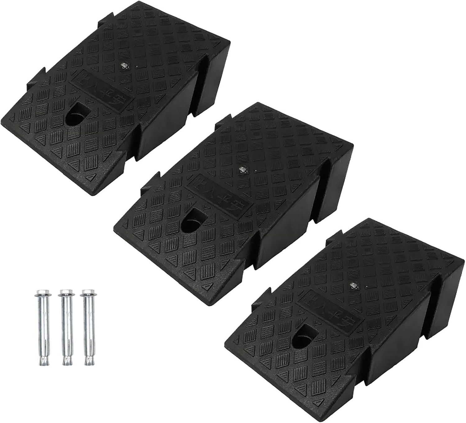 Rampa de entrada para vehículos de automóvil, 2 unidades3 rampas de goma resistentes para bordillos, para automóviles, sillas de ruedas, scooter,