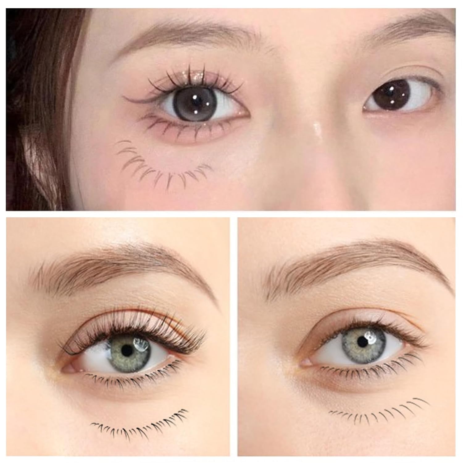 Calcomanías de pestañas para mujer, calcomanías de tatuaje de pestañas inferiores, calcomanías de ojos para niñas, herramientas de maquillaje,