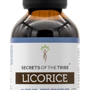 Secrets of the Tribe Regaliz USDA Orgánico  Extracto sin alcohol, gotas de hierbas de alta potencia  Hecho de regaliz orgánico 100% certificado Secrets of the Tribe Regaliz USDA Orgánico  Extracto sin alcohol, gotas de hierbas de alta potencia  Hecho de regaliz orgánico 100% certificado