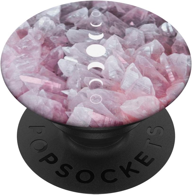 Bohemian Moon Phase Lunar Cycle Boho Crystal Quartz Gift PopSockets Grip and Stand para teléfonos y tabletas